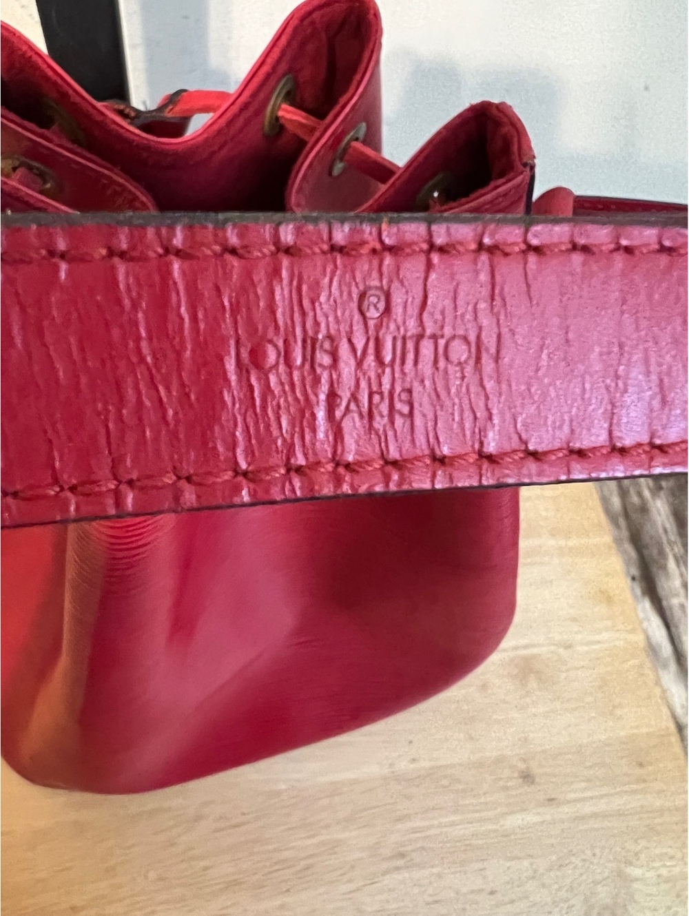 Louis Vuitton Red Epi Bucket Bag - Picture 3 of 9